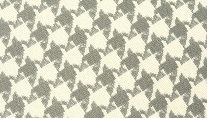 Ivory and Grey Houndstooth Pattern Texture