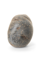 Fresh ripe purple potato isolated on white