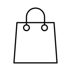 Simple Shopping Bag Icon – Minimal Line Vector Illustration