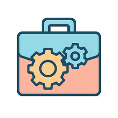 Obraz premium Business and Industry GearShaped Briefcase.