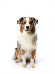 Handsome Australian Shepherd Dog Portrait - Studio Shot