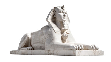 Sphinx statue, isolated on a Transparent background, PNG file.