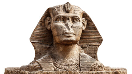Sphinx statue, isolated on a Transparent background, PNG file.