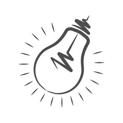 hand drawn light bulb idea