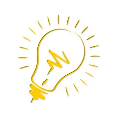 hand drawn light bulb idea