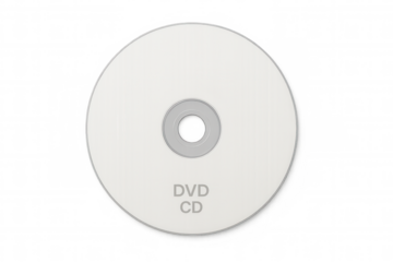 Vector illustration of a blank cd or dvd with a transparent background, perfect for displaying digital content or software