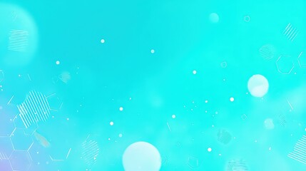 Bright Turquoise Background With Confetti Design