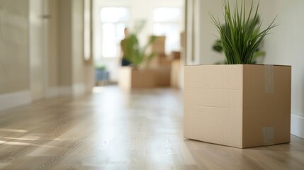 Indoor Potted Plant Wooden Floor Bright Room