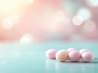 Pastel Pills Soft Bokeh Background