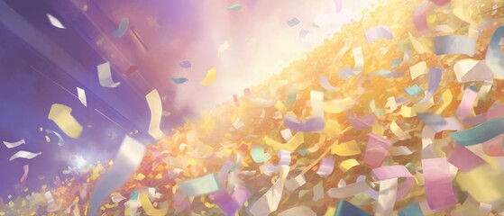 Colorful Confetti and Streamers Festive Celebration