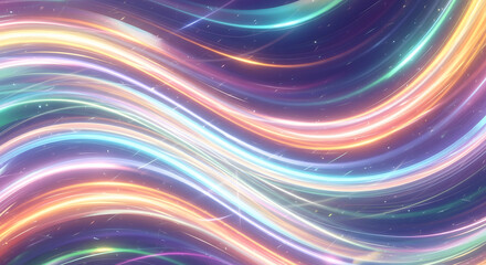 Abstract colorful light trails background with dynamic and futuristic design elements.