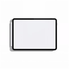 Tablet with blank screen isolated on white background