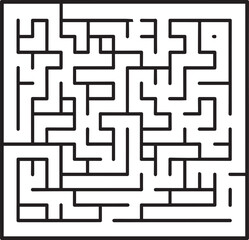  Brain Game Maze Silhouette Vector Illustration