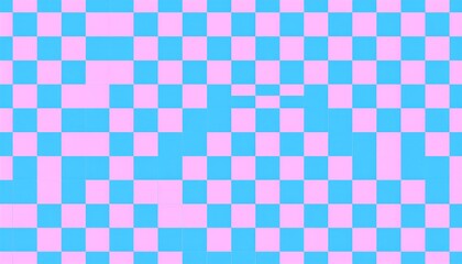 Checkerboard pattern in light pink and light blue
