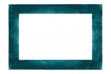 Teal frame border with transparent background adding a touch of elegance and sophistication to various design projects