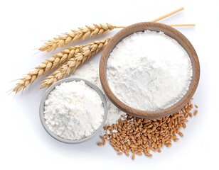 Wheat flour and grains