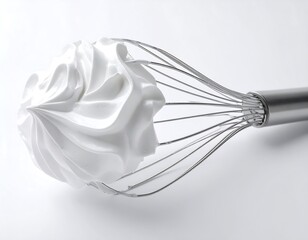 Whipped cream being whisked