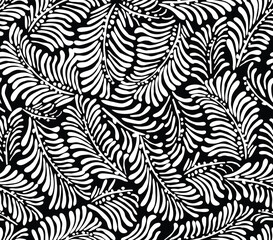 Fototapeta premium seamless design pattern with flowers and twigs with leaves. Vector illustrator