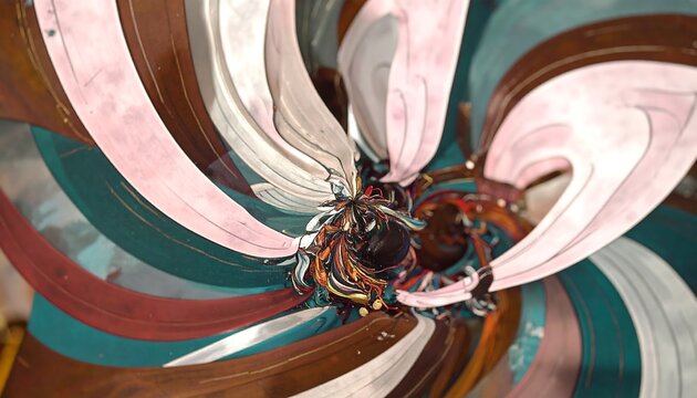 Abstract swirling shapes