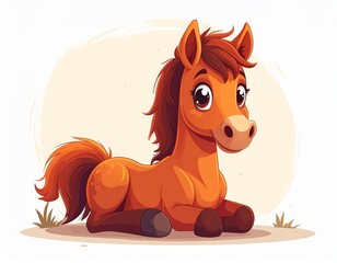 目がくりくりしたかわいい馬