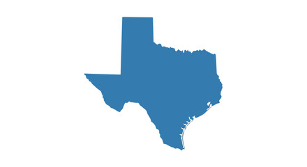 Lone Star State Silhouette: An Isolated Illustration of Texas with Clear Contours and Simple Design Ideal for Cartography Projects