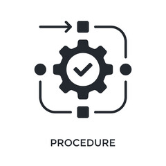 Procedure Icon Glyph Style. Vector Illustration For Graphic Design