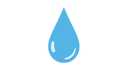 Stylized droplet illustration symbolizing purity and essence, representing water conservation and aquatic themes in digital artwork