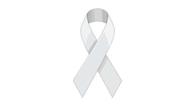 Neutrality and support symbol: A minimalistic representation of advocacy with a white ribbon design reflecting solidarity and awareness initiatives