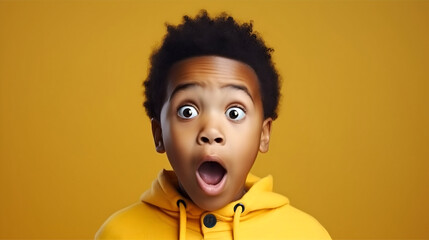 portrait of a surprised young man