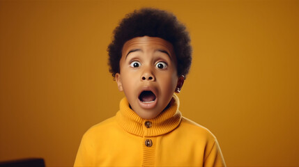 portrait of a surprised young man