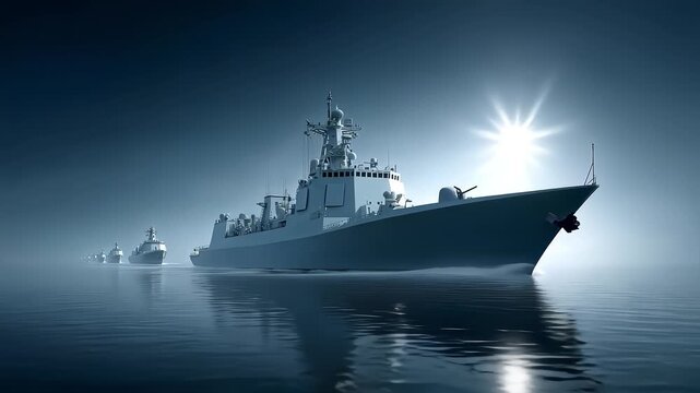Fleet Sails Against the Wind Symbolizing Power