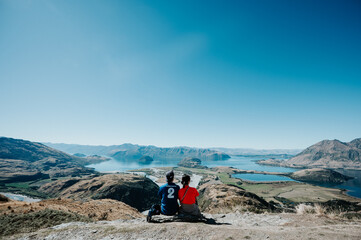 Naklejka premium Scenic Summit View from Rocky Mountain, Wanaka New Zealand