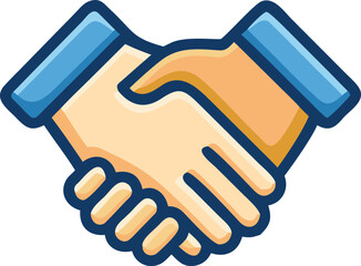 Handshake icon representing business collaboration and partnership.