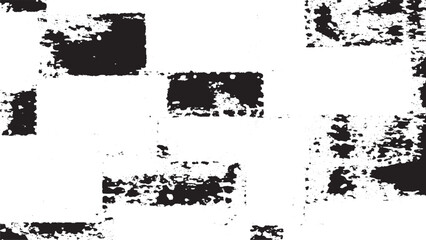 Fototapeta premium Grunge black and white square block texture with distressed abstract rough style perfect for posters, wallpaper, print design, urban artwork, creative backgrounds, and digital projects