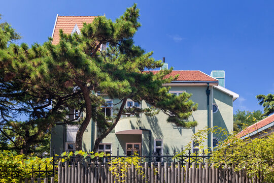 The architectural landscapes in the Eight Passes (Badaguan) of Qingdao
