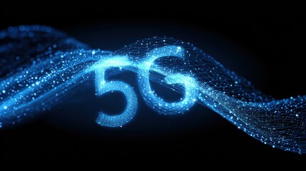 5G or 6G dot line mobile technology. Wireless data network and connection technology concept. high-speed, futuristic background. vector design.