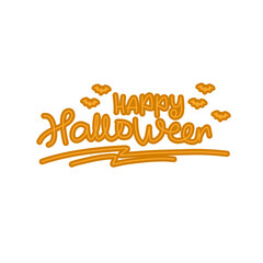 vector happy Halloween letters