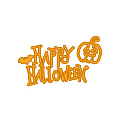 vector happy Halloween letters