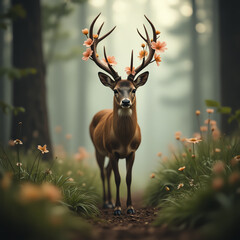 Fototapeta premium deer in the forest