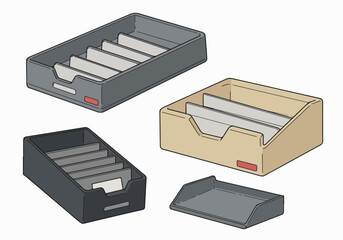 Six playful ghost characters with transparent background