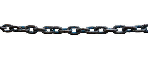 rusty metal chain link isolated