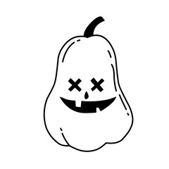 hand-drawn Halloween pumpkin
