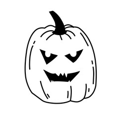 hand-drawn Halloween pumpkin
