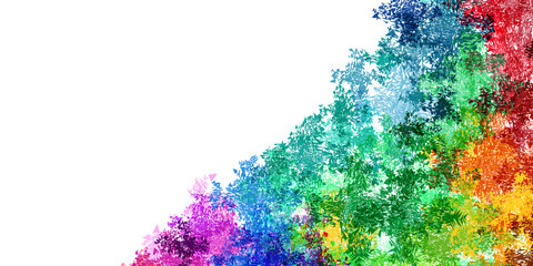 Vibrant rainbow brushstroke art with dynamic texture for modern design projects and eye catching backgrounds