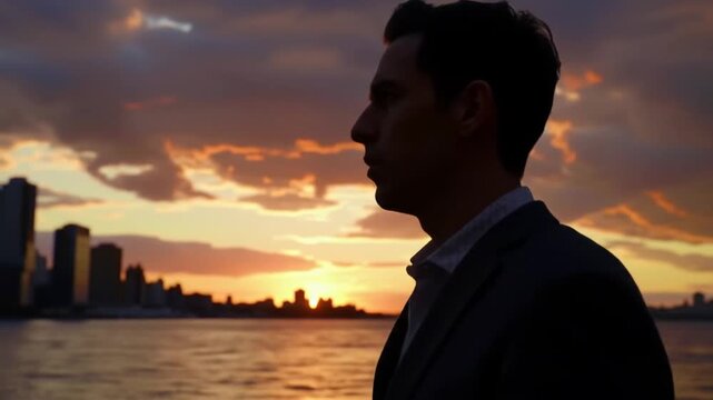 vivid_Man_in_dark_suit_standing_by_waterfront_cont_31