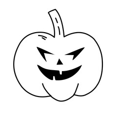 hand-drawn Halloween pumpkin