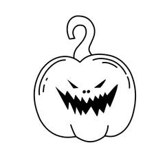 hand-drawn Halloween pumpkin