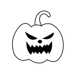hand-drawn Halloween pumpkin