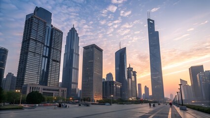 Fototapeta premium Modern office building exterior 