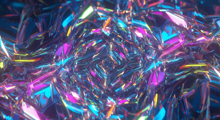 Abstract geometric background with vibrant colors and intricate patterns, creating a mesmerizing visual effect.